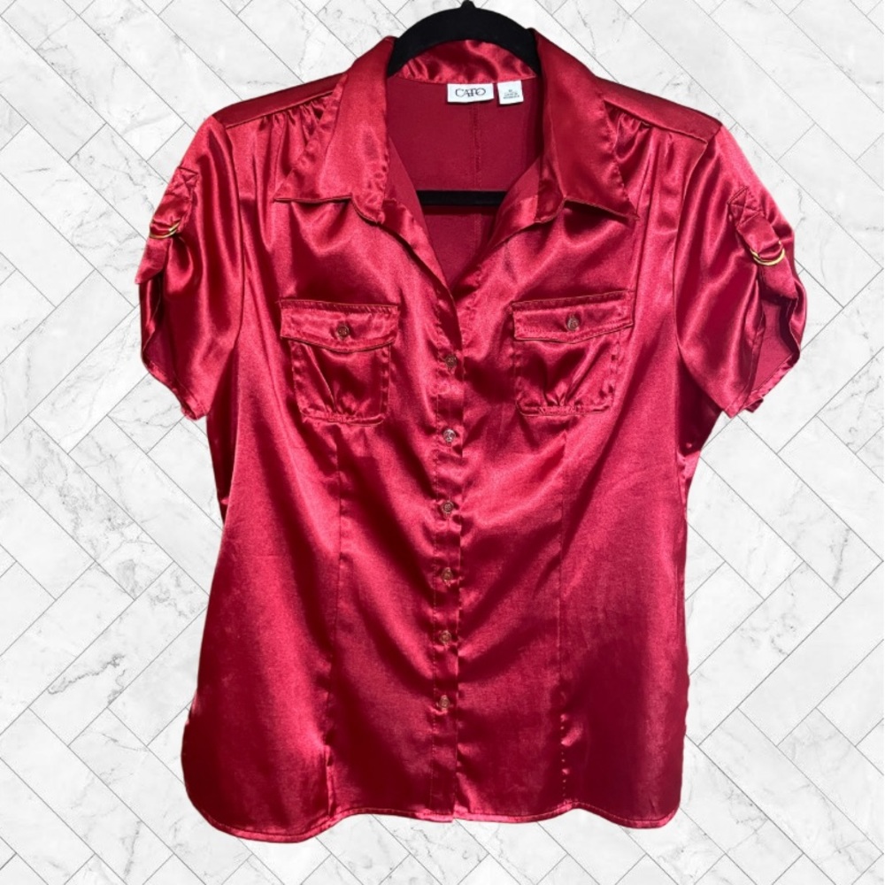 Sleek Red Blouse